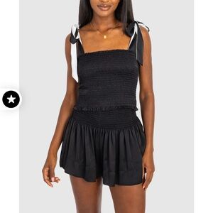 Koch Black and White Top and Skirt Set